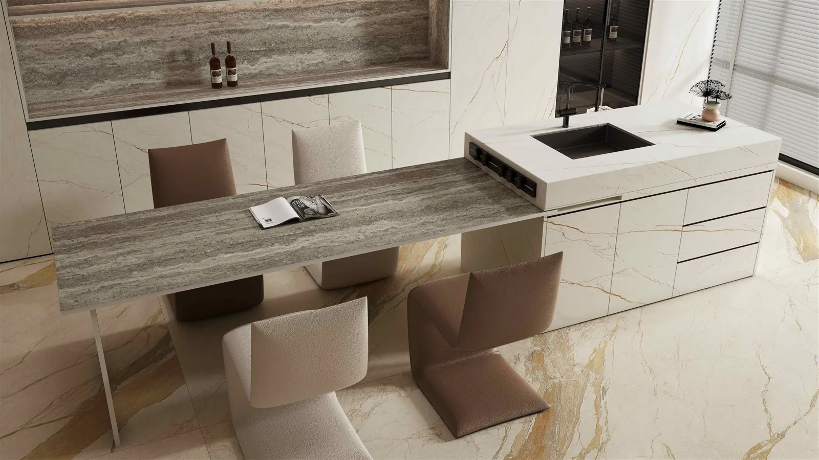 Polished large format porcelain Polished large format porcelain